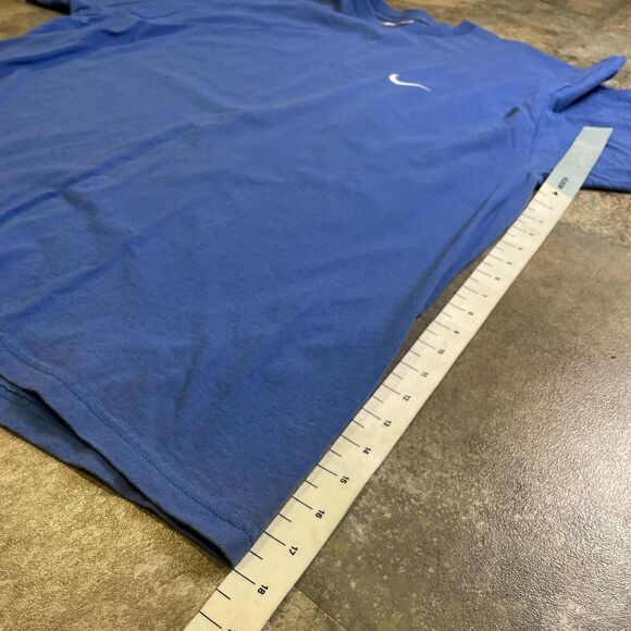 nike 1990s vintage blue embroidered white swoosh short sleeve t shirt - Picture 5 of 7